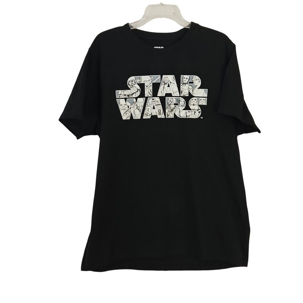 Star‎ Wars Character Logo Spellout Graphic Print T-shirt Size XL